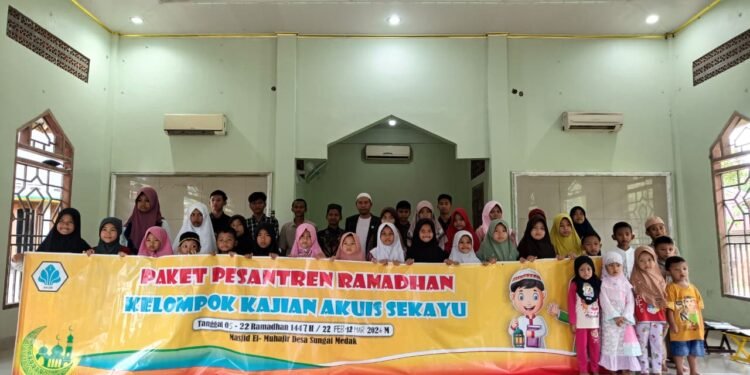 Semarak Ramadhan 1447 H di Sekayu: Puluhan Peserta Antusias Ikuti Pembukaan Pesantren Ramadhan Anka-Anak di Masjid El-Muhajir Kelompok Kajian Desa Sungai Medak